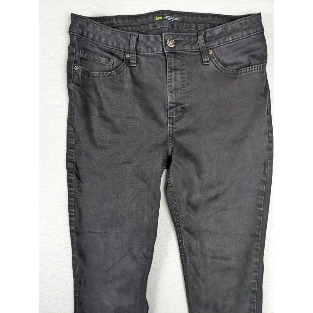 Lee‎ Womens Jeans Black Size 32 x 29 Sz 14 Regular Fit Straight Mid Rise